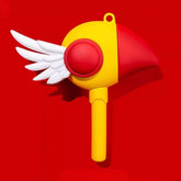 5.8" Cute Yellow Silicone AirPods Case - Clow Card Wand Inspired